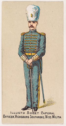 Officer, Vicksburg, Southrons, Mississippi Militia, from the Military Series (N224) issued by Kinney Tobacco Company to promote Sweet Caporal Cigarettes
