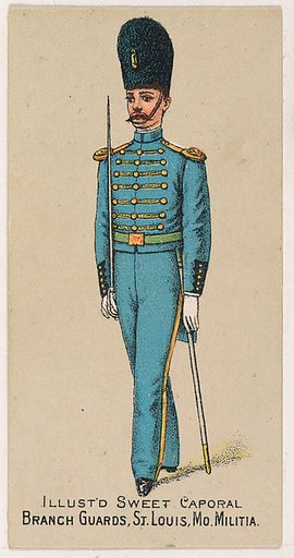 Branch Guards, St. Louis, Missouri Militia, from the Military Series (N224) issued by Kinney Tobacco Company to promote Sweet Caporal Cigarettes