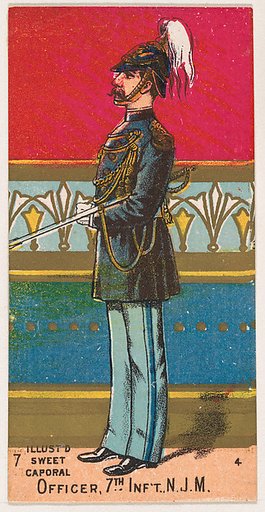 Officer, 7th Infantry, New Jersey Militia, from the Military Series (N224) issued by Kinney Tobacco Company to promote Sweet Caporal Cigarettes