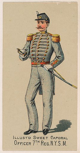 Officer, 7th Regiment, New York State Militia, from the Military Series (N224) issued by Kinney Tobacco Company to promote Sweet Caporal Cigarettes
