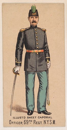 Officer, 69th Regiment, New York State Militia, from the Military Series (N224) issued by Kinney Tobacco Company to promote Sweet Caporal Cigarettes