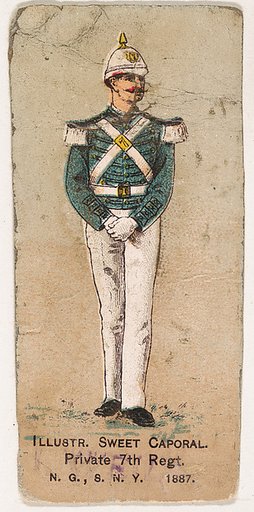 Private, 7th Regiment, National Guard of the State of New York, 1887, from the Military Series (N224) issued by Kinney Tobacco Company to promote Sweet Caporal Cigarettes