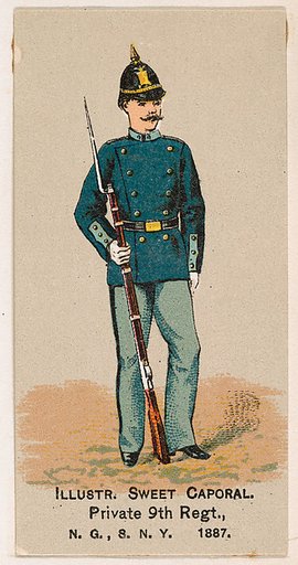 Private, 9th Regiment, National Guard of the State of New York, from the Military Series (N224) issued by Kinney Tobacco Company to promote Sweet Caporal Cigarettes