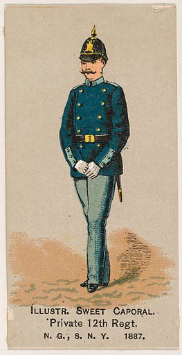 Private, 12th Regiment, National Guard of the State of New York, from the Military Series (N224) issued by Kinney Tobacco Company to promote Sweet Caporal Cigarettes