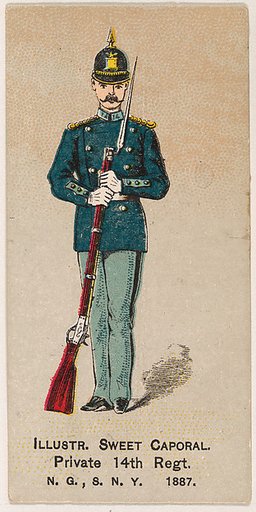 Private, 14th Regiment, National Guard of the State of New York, from the Military Series (N224) issued by Kinney Tobacco Company to promote Sweet Caporal Cigarettes