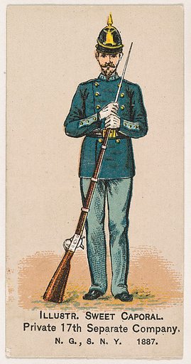 Private, 17th Separate Company, National Guard of the State of New York, from the Military Series (N224) issued by Kinney Tobacco Company to promote Sweet Caporal Cigarettes