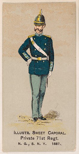 Private, 71st Regiment, National Guard of the State of New York, from the Military Series (N224) issued by Kinney Tobacco Company to promote Sweet Caporal Cigarettes