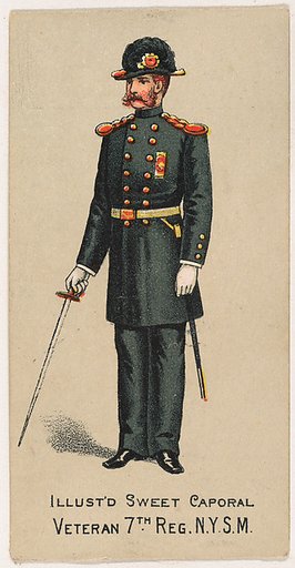 Veteran, 7th Regiment, New York State Militia, from the Military Series (N224) issued by Kinney Tobacco Company to promote Sweet Caporal Cigarettes