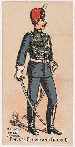 Private, Cleveland Troop, Ohio, from the Military Series (N224) issued by Kinney Tobacco Company to promote Sweet Caporal Cigarettes