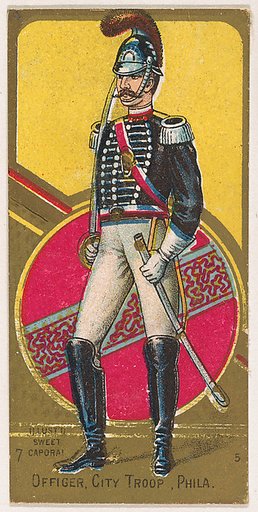 Officer, City Troop, Philadelphia, from the Military Series (N224) issued by Kinney Tobacco Company to promote Sweet Caporal Cigarettes