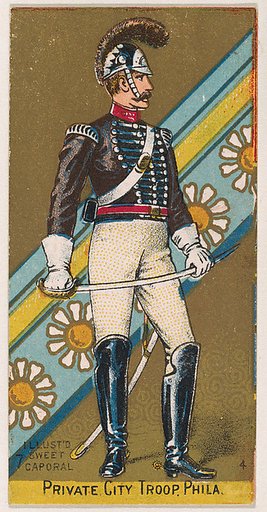 Private, City Troop, Philadelphia, from the Military Series (N224) issued by Kinney Tobacco Company to promote Sweet Caporal Cigarettes