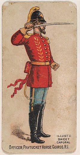 Officer, Pawtucket Horse Guards, Rhode Island, from the Military Series (N224) issued by Kinney Tobacco Company to promote Sweet Caporal Cigarettes