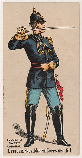 Officer, Providence Marine Corps Artillery, Rhode Island, from the Military Series (N224) issued by Kinney Tobacco Company to promote Sweet Caporal Cigarettes