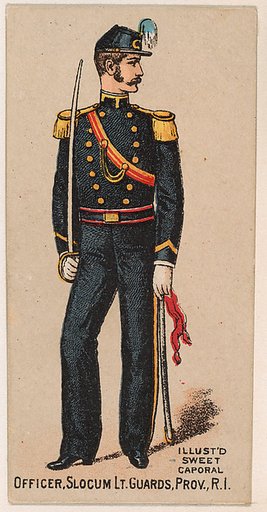 Officer, Slocum Light Guards, Providence, Rhode Island, from the Military Series (N224) issued by Kinney Tobacco Company to promote Sweet Caporal Cigarettes