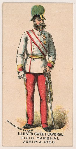 Field Marshal, Austria, 1886, from the Military Series (N224) issued by Kinney Tobacco Company to promote Sweet Caporal Cigarettes