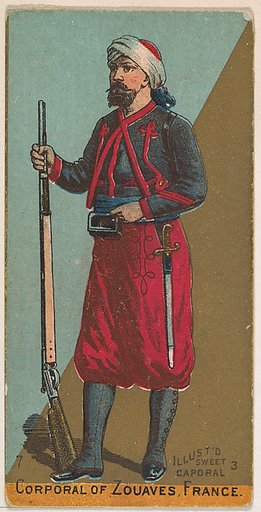 Corporal of Zouaves, France, from the Military Series (N224) issued by Kinney Tobacco Company to promote Sweet Caporal Cigarettes