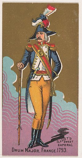 Drum Major, France, 1793, from the Military Series (N224) issued by Kinney Tobacco Company to promote Sweet Caporal Cigarettes