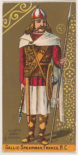 Gallic Spearman, France, B.C., from the Military Series (N224) issued by Kinney Tobacco Company to promote Sweet Caporal Cigarettes