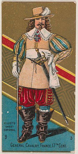 General, Cavalry, France, 17th Century, from the Military Series (N224) issued by Kinney Tobacco Company to promote Sweet Caporal Cigarettes