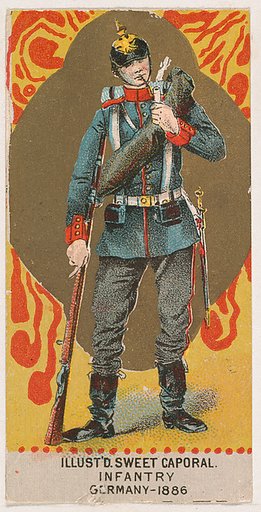 Infantry, Germany, 1886, from the Military Series (N224) issued by Kinney Tobacco Company to promote Sweet Caporal Cigarettes