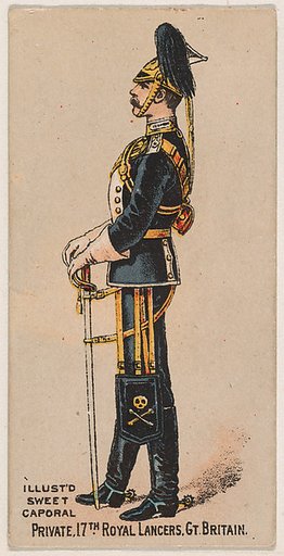 Private, 17th Royal Lancers, Great Britain, from the Military Series (N224) issued by Kinney Tobacco Company to promote Sweet Caporal Cigarettes