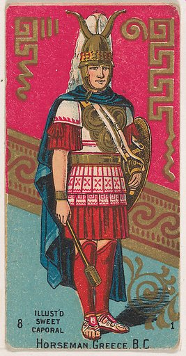 Horseman, Greece, B.C., from the Military Series (N224) issued by Kinney Tobacco Company to promote Sweet Caporal Cigarettes