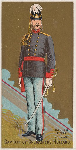 Captain of Grenadiers, Holland, from the Military Series (N224) issued by Kinney Tobacco Company to promote Sweet Caporal Cigarettes