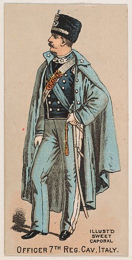 Officer, 7th Reg. Cavalry, Italy, from the Military Series (N224) issued by Kinney Tobacco Company to promote Sweet Caporal Cigarettes