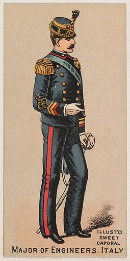 Major of Engineers, Italy, from the Military Series (N224) issued by Kinney Tobacco Company to promote Sweet Caporal Cigarettes