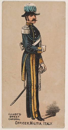 Officer, Militia, Italy, from the Military Series (N224) issued by Kinney Tobacco Company to promote Sweet Caporal Cigarettes