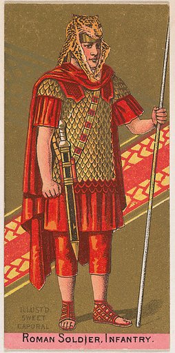 Roman Soldier, Infantry, from the Military Series (N224) issued by Kinney Tobacco Company to promote Sweet Caporal Cigarettes