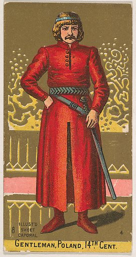 Gentleman, Poland, 14th Century, from the Military Series (N224) issued by Kinney Tobacco Company to promote Sweet Caporal Cigarettes