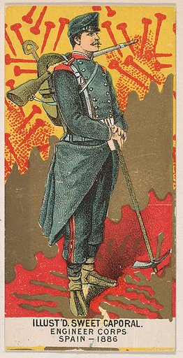Engineer Corps, Spain, 1886, from the Military Series (N224) issued by Kinney Tobacco Company to promote Sweet Caporal Cigarettes