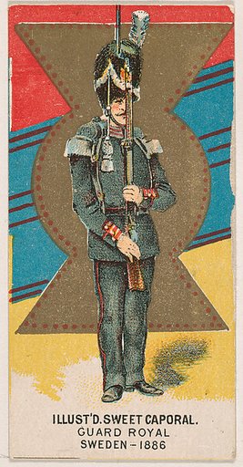 Royal Guard, Sweden, 1886, from the Military Series (N224) issued by Kinney Tobacco Company to promote Sweet Caporal Cigarettes
