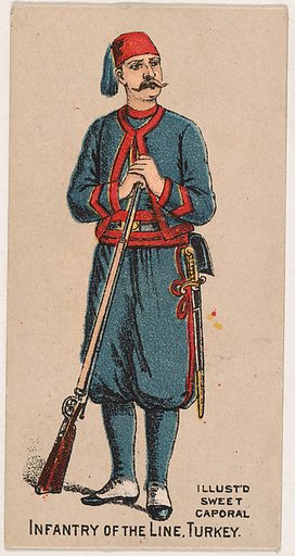 Infantry of the Line, Turkey, from the Military Series (N224) issued by Kinney Tobacco Company to promote Sweet Caporal Cigarettes