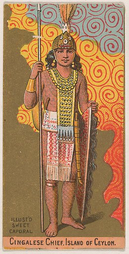 Cingalese Chief, Island of Ceylon, from the Military Series (N224) issued by Kinney Tobacco Company to promote Sweet Caporal Cigarettes