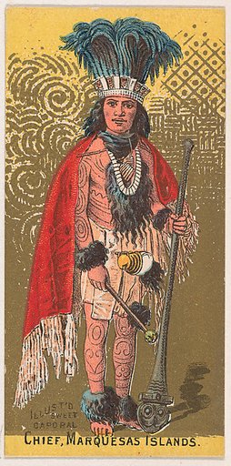 Chief, Marquesas Islands, from the Military Series (N224) issued by Kinney Tobacco Company to promote Sweet Caporal Cigarettes