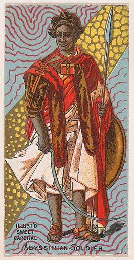 Abyssinian Soldier, from the Military Series (N224) issued by Kinney Tobacco Company to promote Sweet Caporal Cigarettes