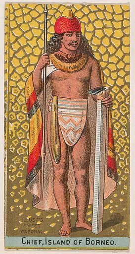 Chief, Island of Borneo, from the Military Series (N224) issued by Kinney Tobacco Company to promote Sweet Caporal Cigarettes