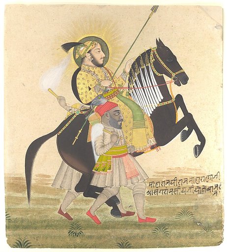 Maharana Sangram Singh Riding a Prize Stallion