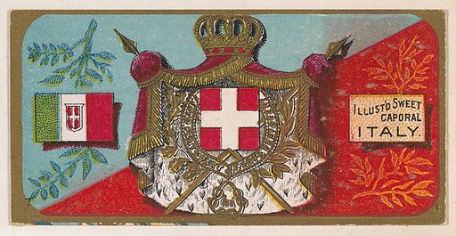 Coat of Arms, Italy, from the Military Series (N224) issued by Kinney Tobacco Company to promote Sweet Caporal Cigarettes
