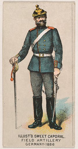 Field Artillery, Germany, 1886, from the Military Series (N224) issued by Kinney Tobacco Company to promote Sweet Caporal Cigarettes