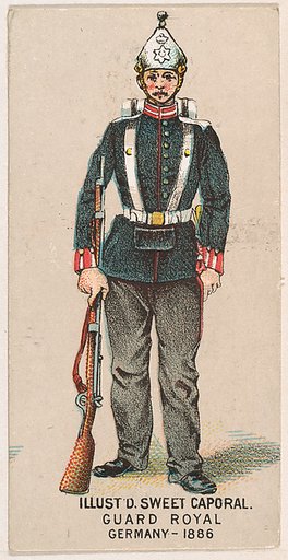 Royal Guard, Germany, 1886, from the Military Series (N224) issued by Kinney Tobacco Company to promote Sweet Caporal Cigarettes