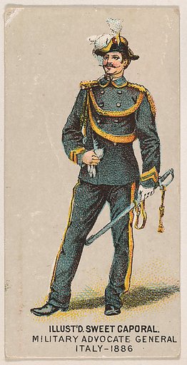 Military Advocate General, Italy, 1886, from the Military Series (N224) issued by Kinney Tobacco Company to promote Sweet Caporal Cigarettes