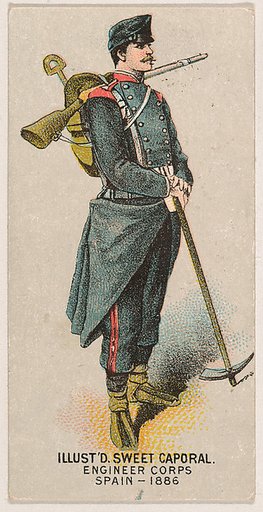 Engineer Corps, Spain, 1886, from the Military Series (N224) issued by Kinney Tobacco Company to promote Sweet Caporal Cigarettes