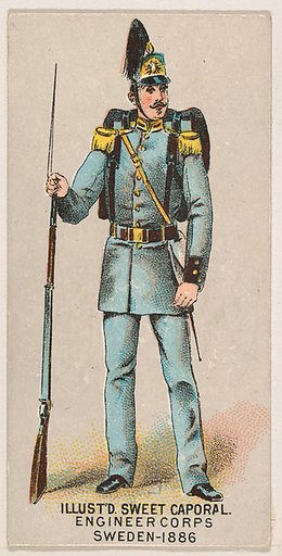 Engineer Corps, Sweden, 1886, from the Military Series (N224) issued by Kinney Tobacco Company to promote Sweet Caporal Cigarettes