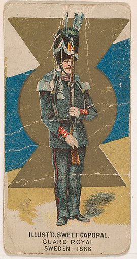 Royal Guard, Sweden, 1886, from the Military Series (N224) issued by Kinney Tobacco Company to promote Sweet Caporal Cigarettes