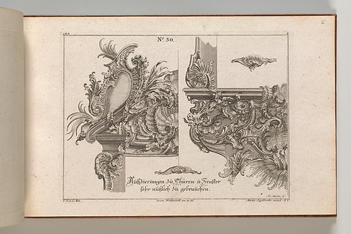 Suggestions for the Decoration of a Door and Window Frame, plate 1 from "Auβzierungen zu Thüren u. Fenster sehr nutzlich zu gebrauchen"