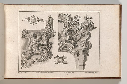 Suggestion for the Decoration of Lower Right and Top Right of an Altar Frame, plate 2 from an Untitled Series with Rocailles Ornaments for Altar and Door Frames