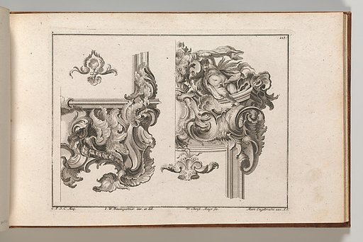 Suggestion for the Decoration of Lower Right and Top Right of an Altar Frame, plate 3 from an Untitled Series with Rocailles Ornaments for Altar and Door Frames